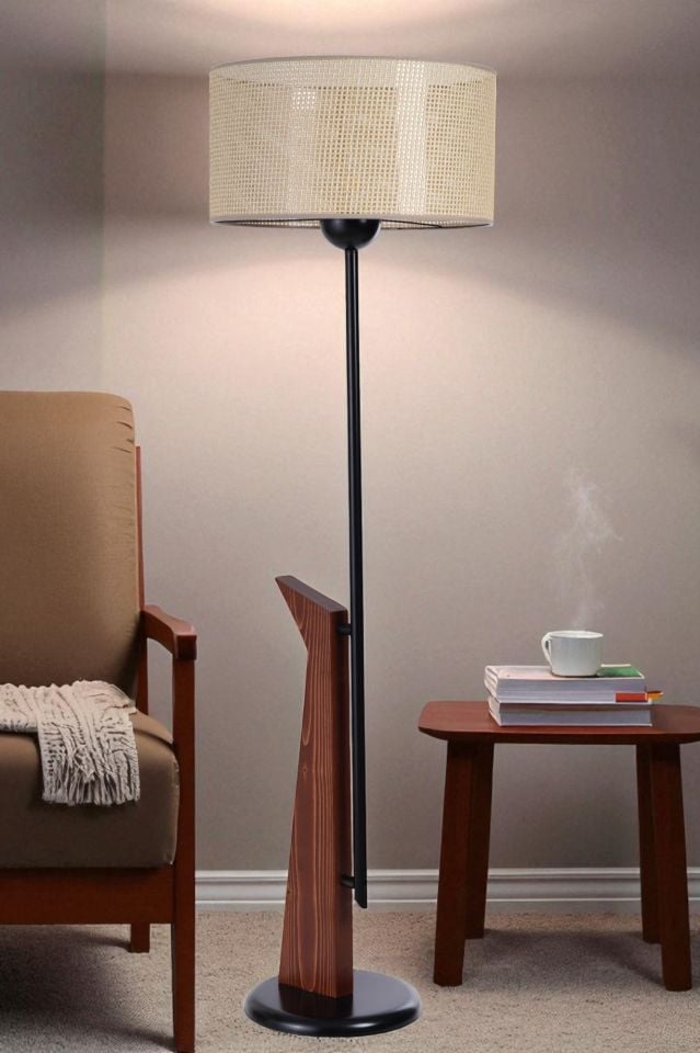 BERZAN CEVİZ LAMBADER SİLİNDİR PETEK ABAJURLU