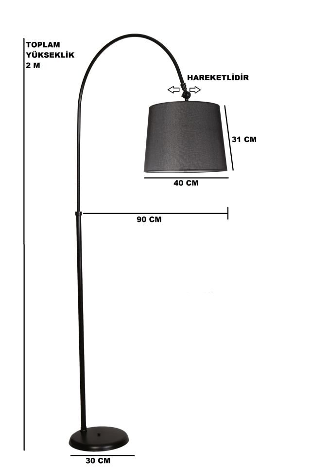 LİNA LAMBADER SİYAH AYAK PRAMİT HASIR SİYAH ABAJURLU