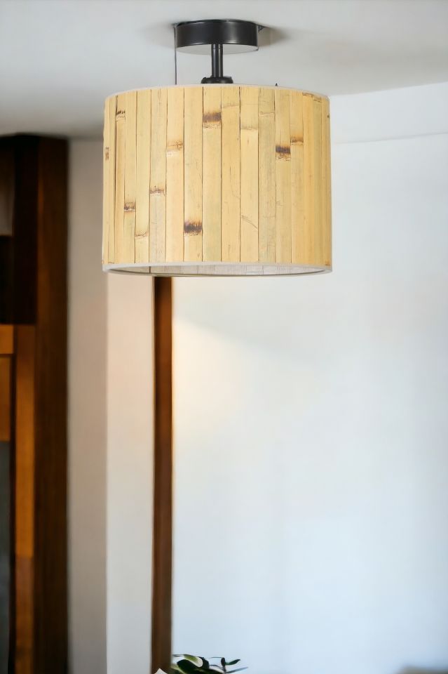 BAMBU 02 ABAJURLU PLAFONYER AVİZE