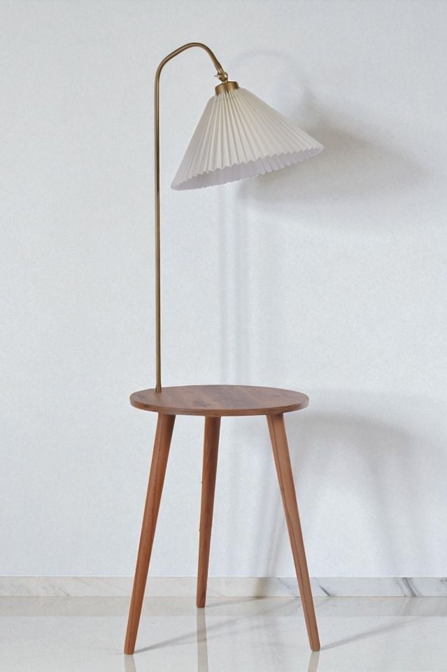 ATLAS NATUREL-ESKİTME LAMBADER PİLELİ KREM ABAJURLU