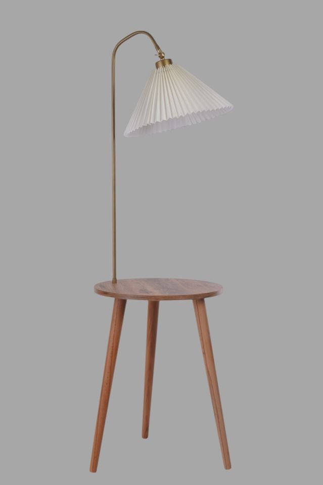 ATLAS NATUREL-ESKİTME LAMBADER PİLELİ KREM ABAJURLU