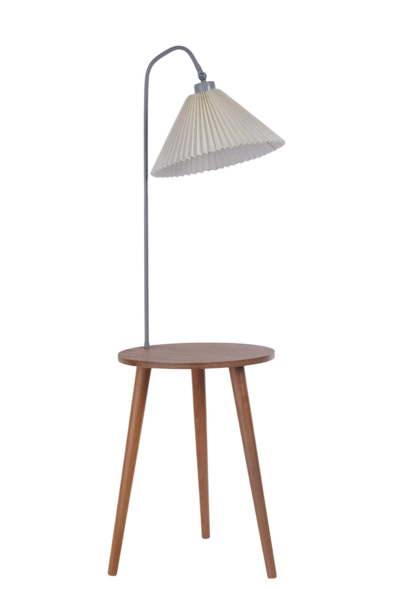 ATLAS NATUREL-GRİ LAMBADER PİLELİ KREM ABAJURLU