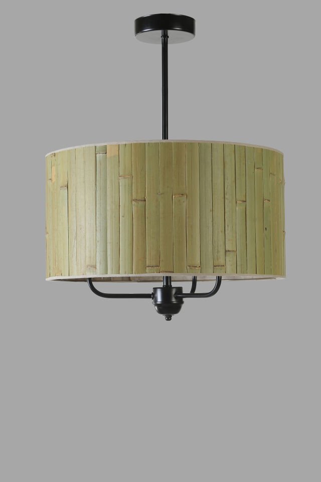 BAMBU 03 ABAJURLU 3 LÜ SARKIT AVİZE