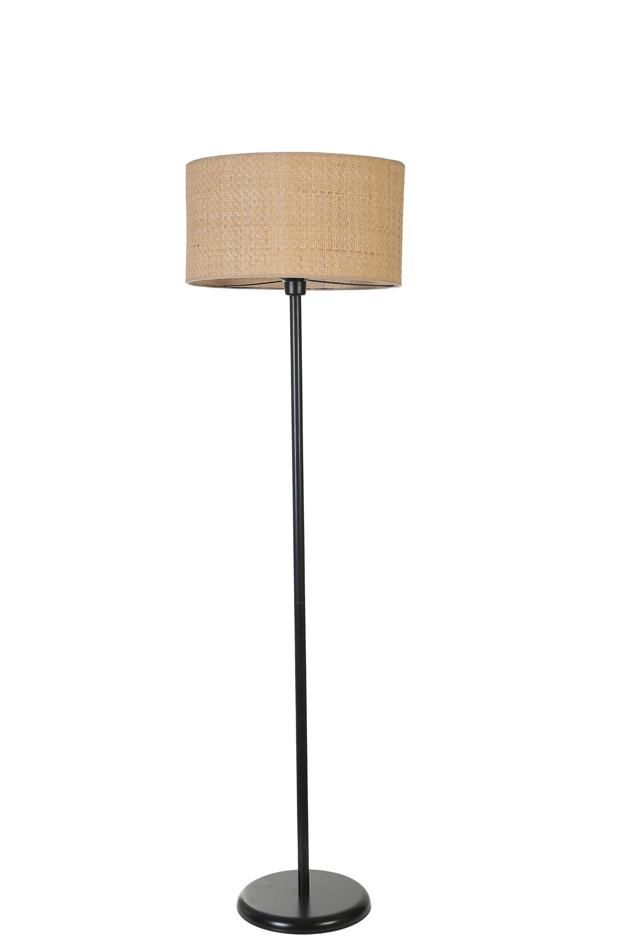 HASIR RATTAN ABAJURLU LAMBADER SİYAH