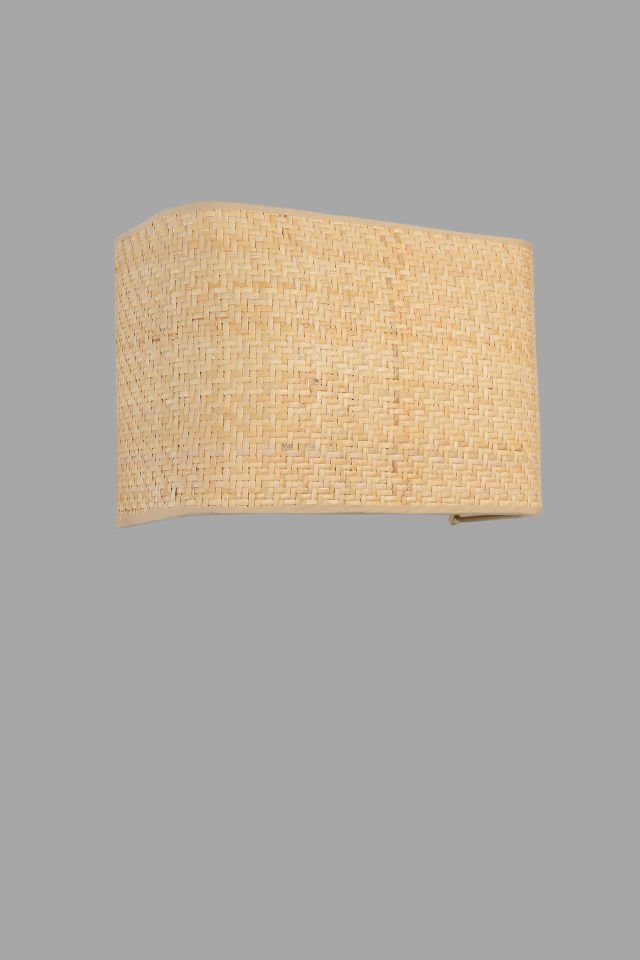HASIR RATTAN ABAJURLU DİKDÖRTGEN APLİK