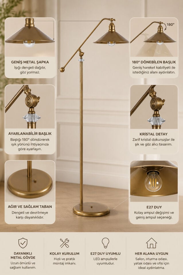 MOKA ESKİTME LAMBADER METAL BAŞLIKLI