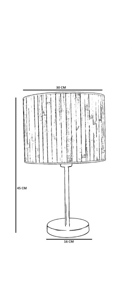 PETEK ABAJURLU MASA LAMBASI SİYAH
