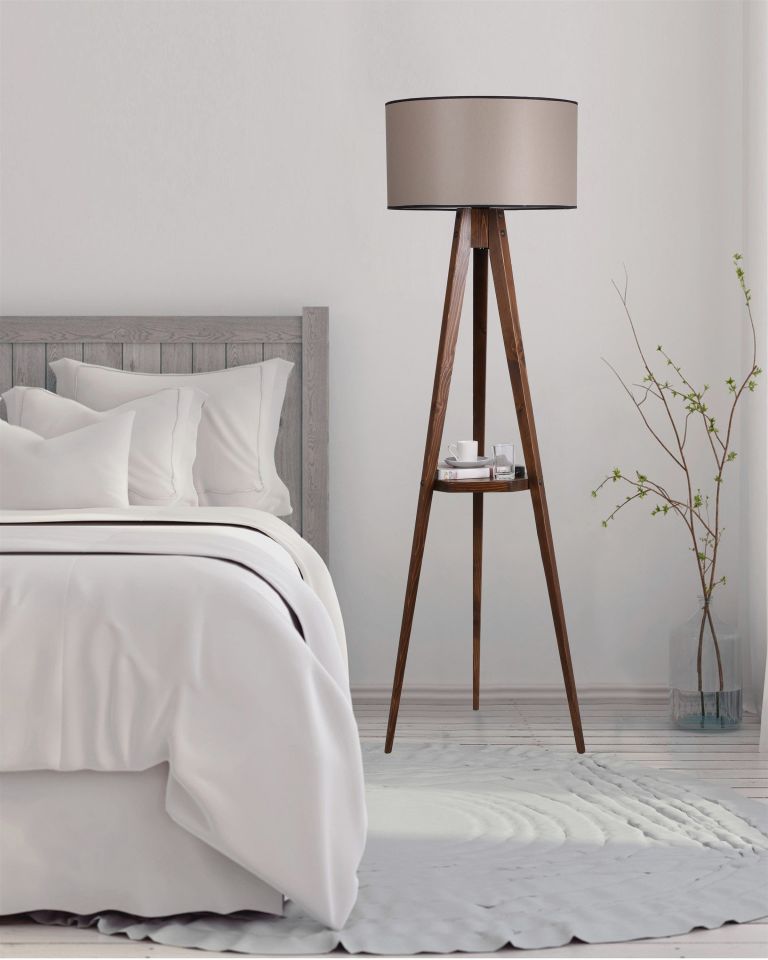 SEHBALI TRİPOD CEVİZ LAMBADER SİLİNDİR 82 ABAJURLU