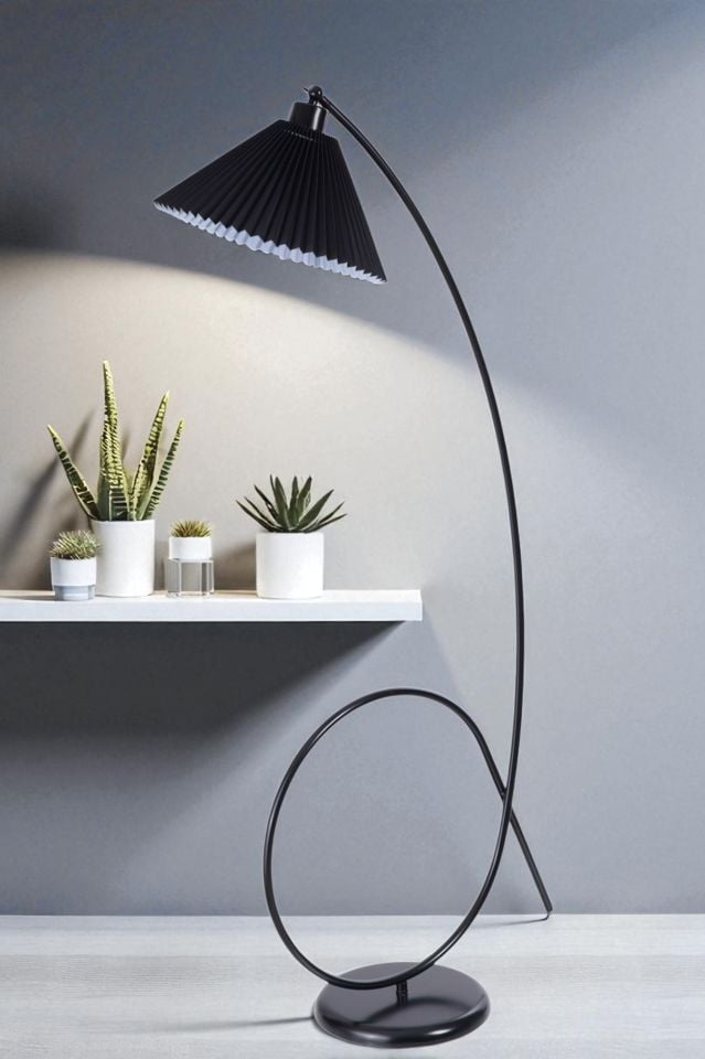 KAYA SİYAH LAMBADER PİLELİ SİYAH ABAJURLU