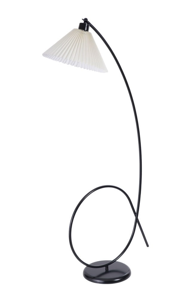 KAYA SİYAH LAMBADER PİLELİ KREM ABAJURLU