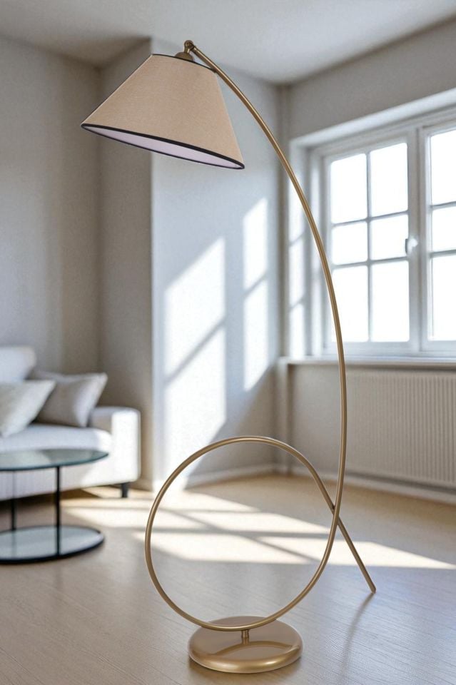 KAYA ESKİTME LAMBADER PRAMİT KOYU HASIR ABAJURLU