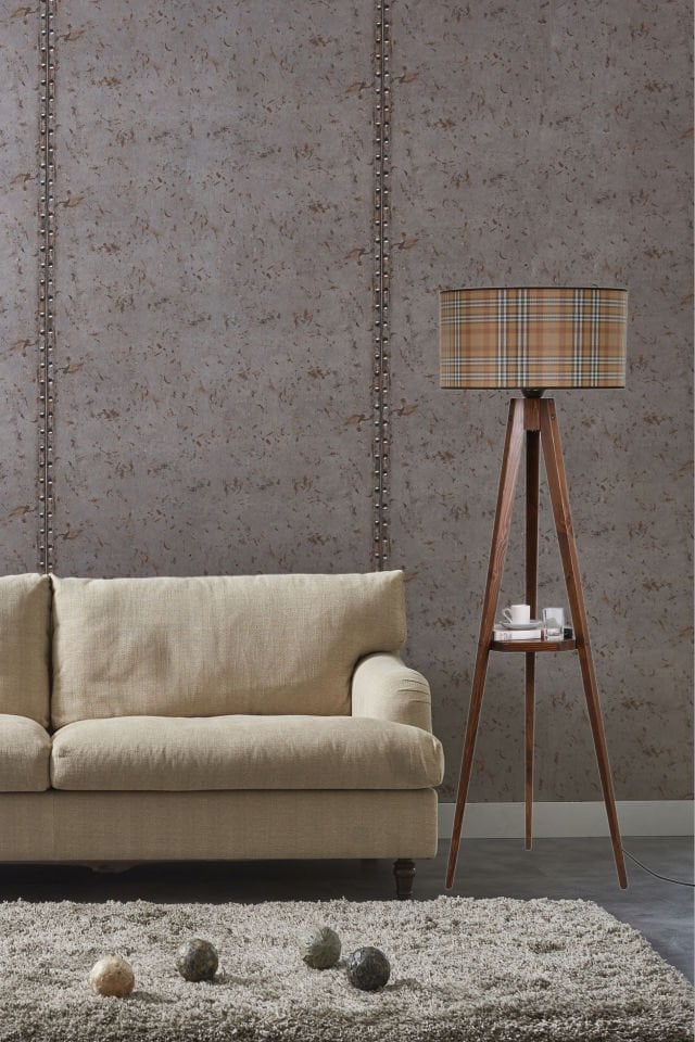 SEHBALI TRİPOD LAMBADER CEVİZ SİLİNDİR 02 ABAJURLU