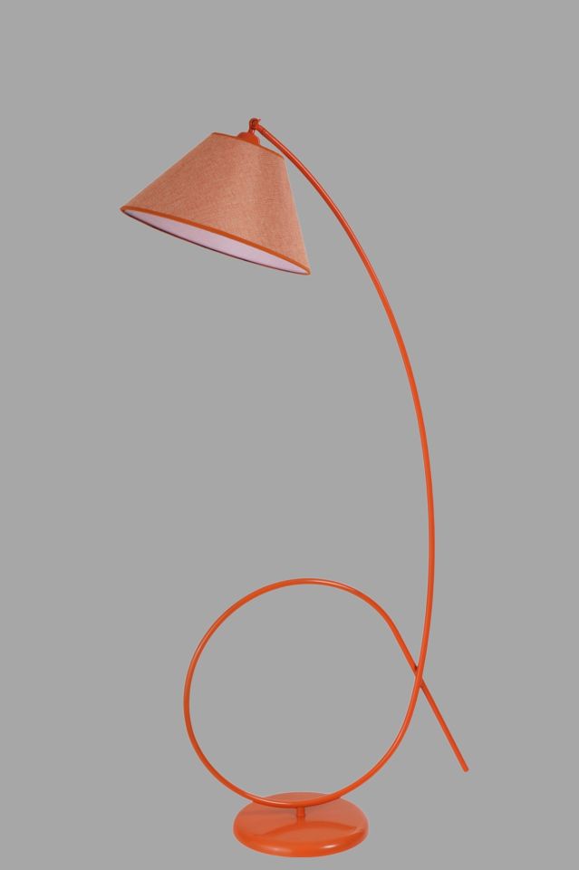 KAYA TURUNCU LAMBADER PRAMİT HASIR TURUNCU ABAJURLU