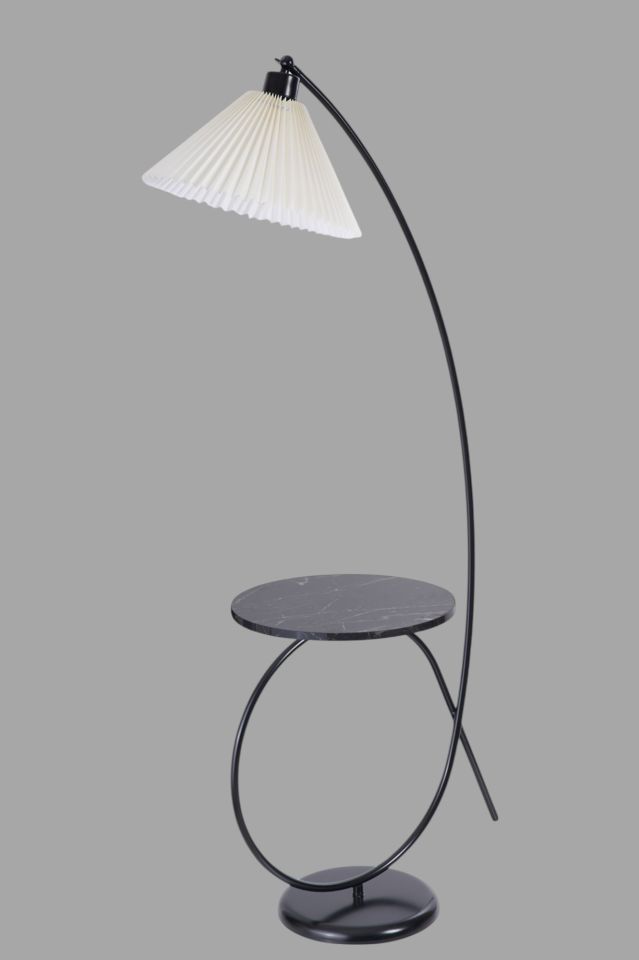 KAYA SEHBALI SİYAH LAMBADER PİLELİ KREM ABAJURLU