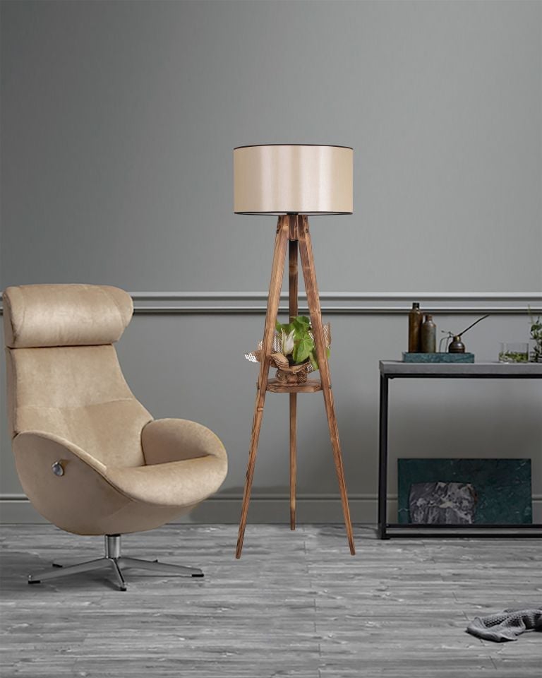 SEHBALI TRİPOD YANIK LAMBADER SİLİNDİR 15-3 ABAJURLU