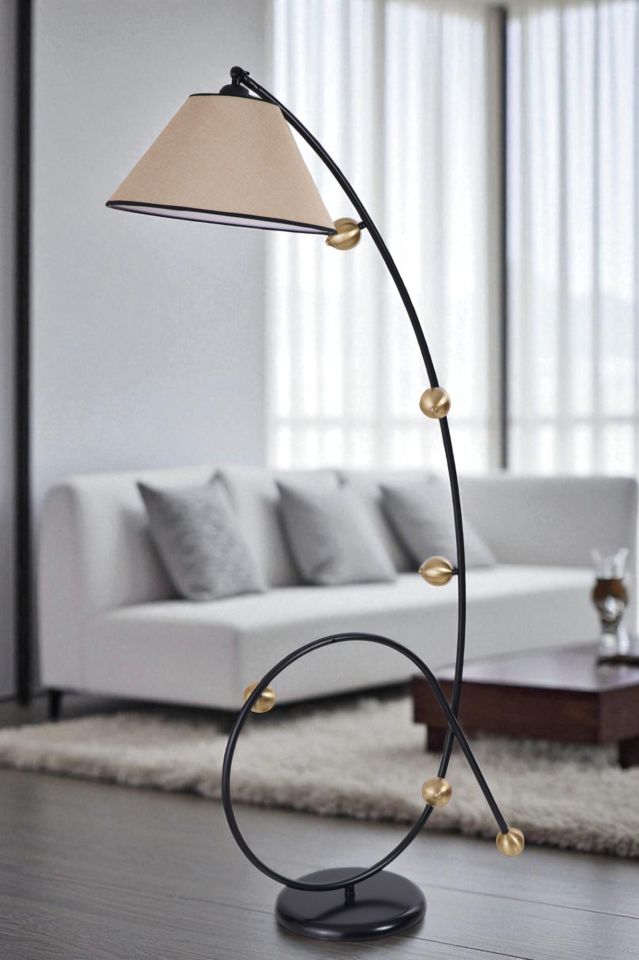 YEKTA SİYAH LAMBADER PRAMİT HASIR ABAJURLU