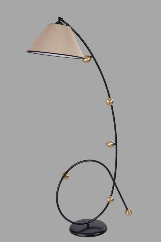 YEKTA SİYAH LAMBADER PRAMİT HASIR ABAJURLU