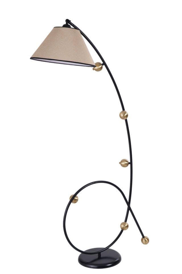 YEKTA SİYAH LAMBADER PRAMİT HASIR ABAJURLU