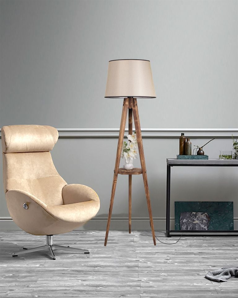 SEHBALI TRİPOD YANIK LAMBADER PRAMİT AÇIK HASIR ABAJURLU