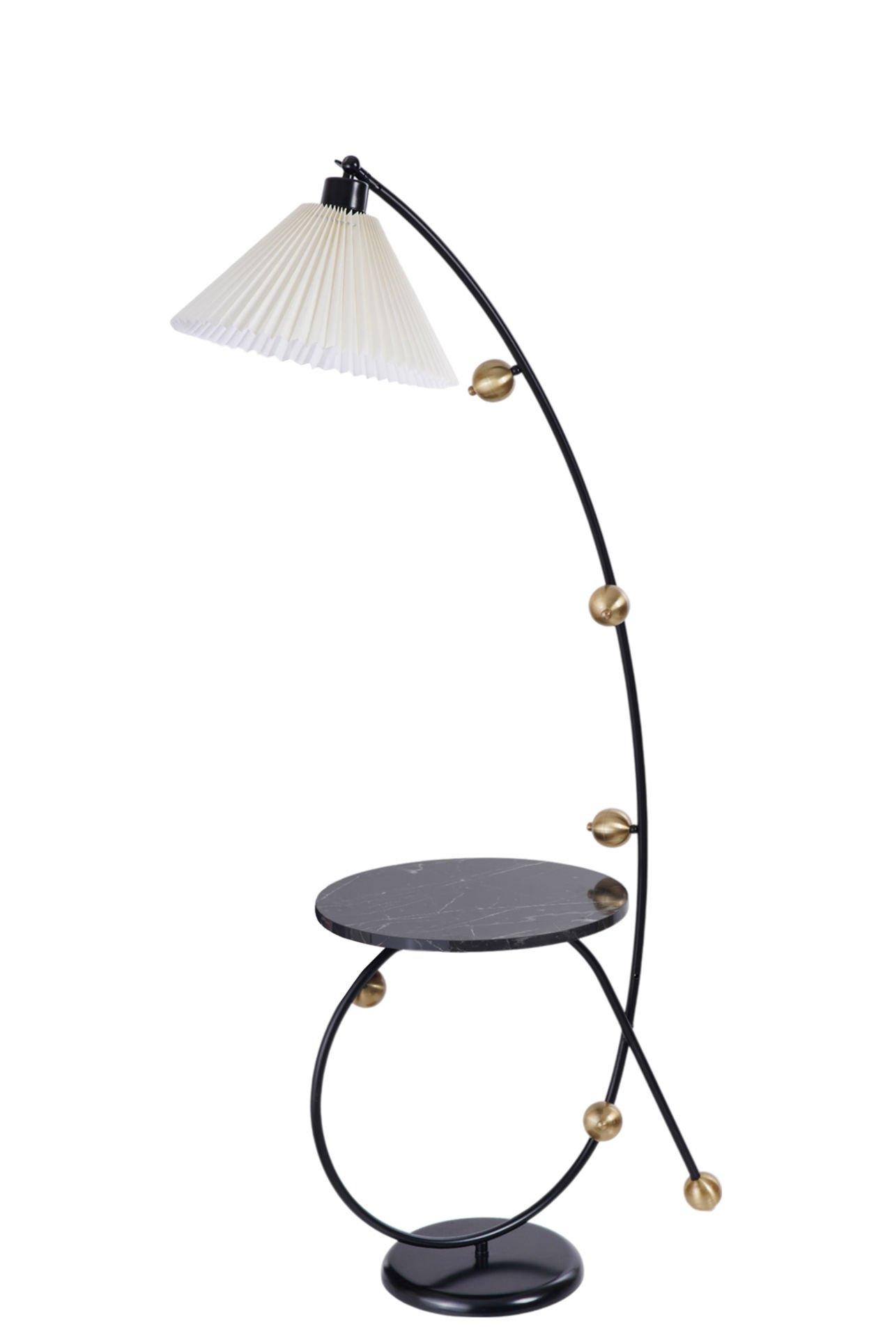 YEKTA SEHBALI SİYAH LAMBADER PİLELİ KREM ABAJURLU