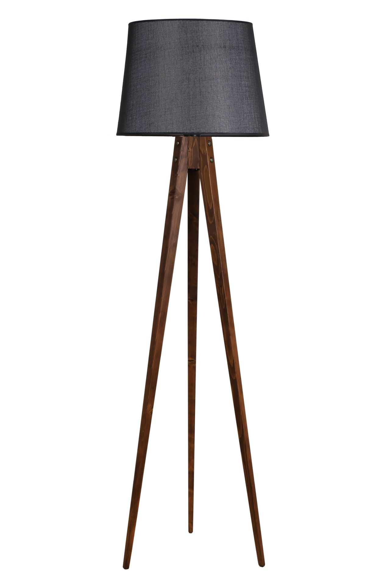 TRİPOD CEVİZ LAMBADER PRAMİT HASIR SİYAH ABAJURLU