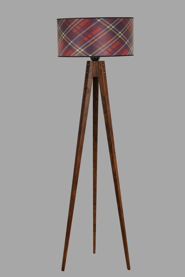 TRİPOD CEVİZ LAMBADER SİLİNDİR 03 ABAJURLU