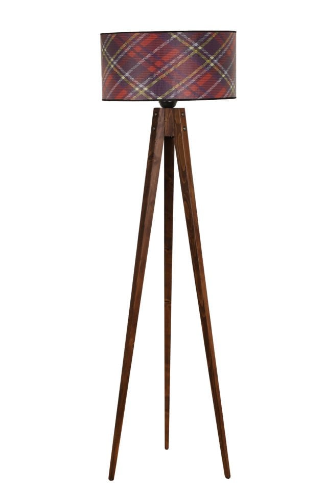 TRİPOD CEVİZ LAMBADER SİLİNDİR 03 ABAJURLU