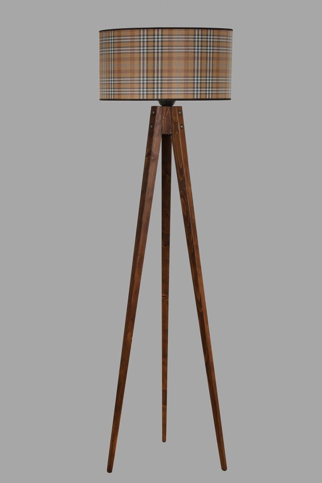 TRİPOD CEVİZ LAMBADER SİLİNDİR 02 ABAJURLU