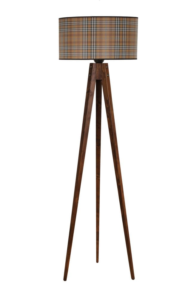 TRİPOD CEVİZ LAMBADER SİLİNDİR 02 ABAJURLU