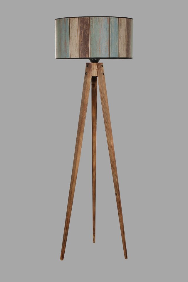 TRİPOD LAMBADER YANIK SİLİNDİR RENKLİ ABAJURLU