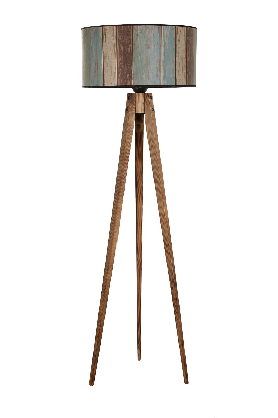 TRİPOD LAMBADER YANIK SİLİNDİR RENKLİ ABAJURLU