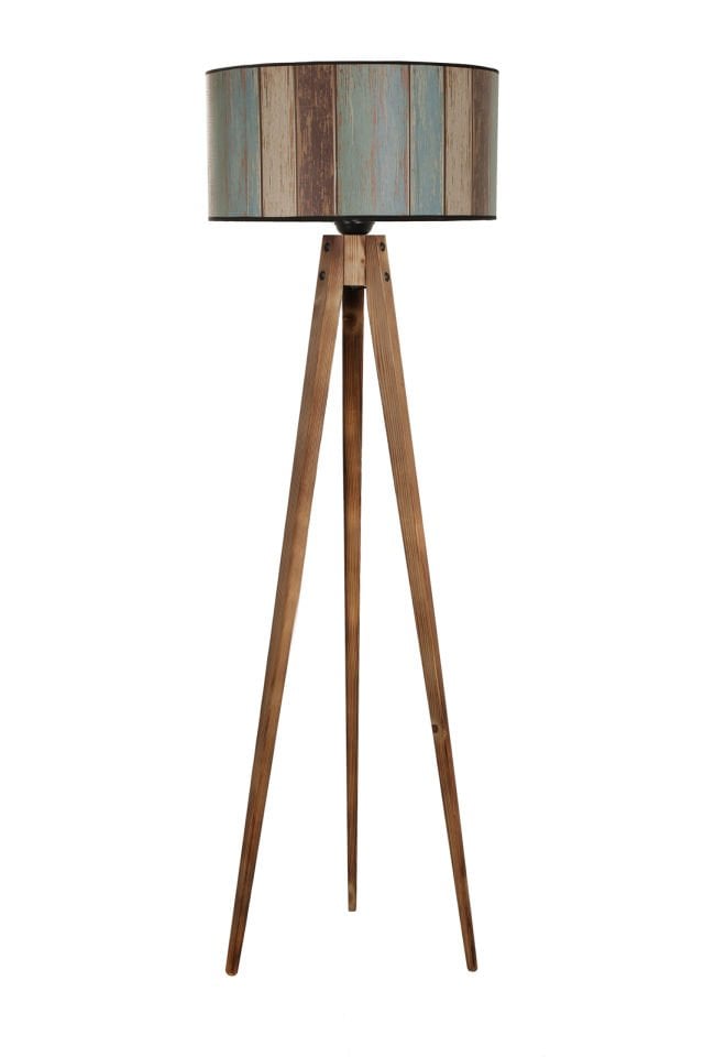 TRİPOD LAMBADER YANIK SİLİNDİR RENKLİ ABAJURLU