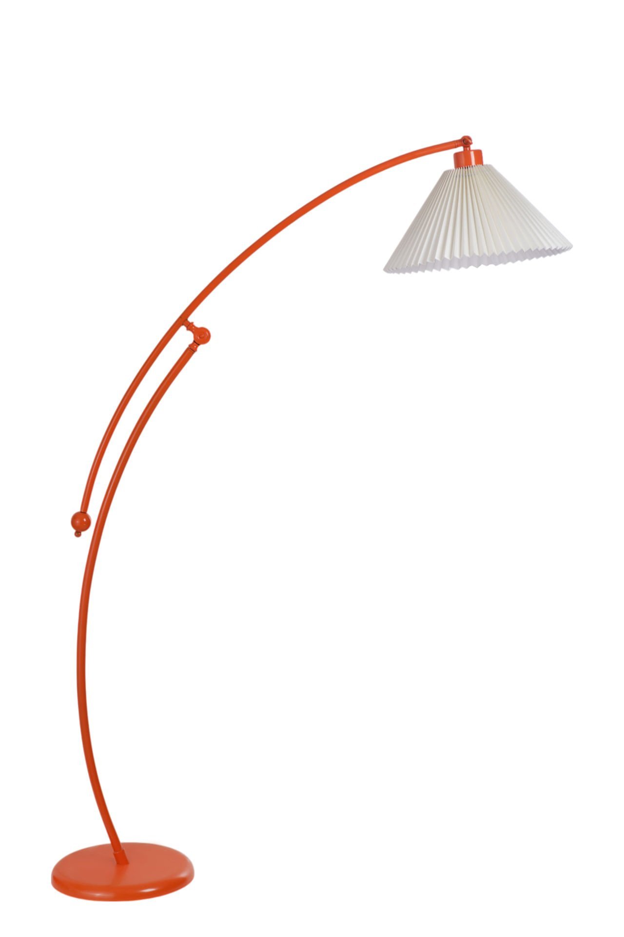 ZÜMRA TURUNCU LAMBADER PİLELİ KREM ABAJURLU