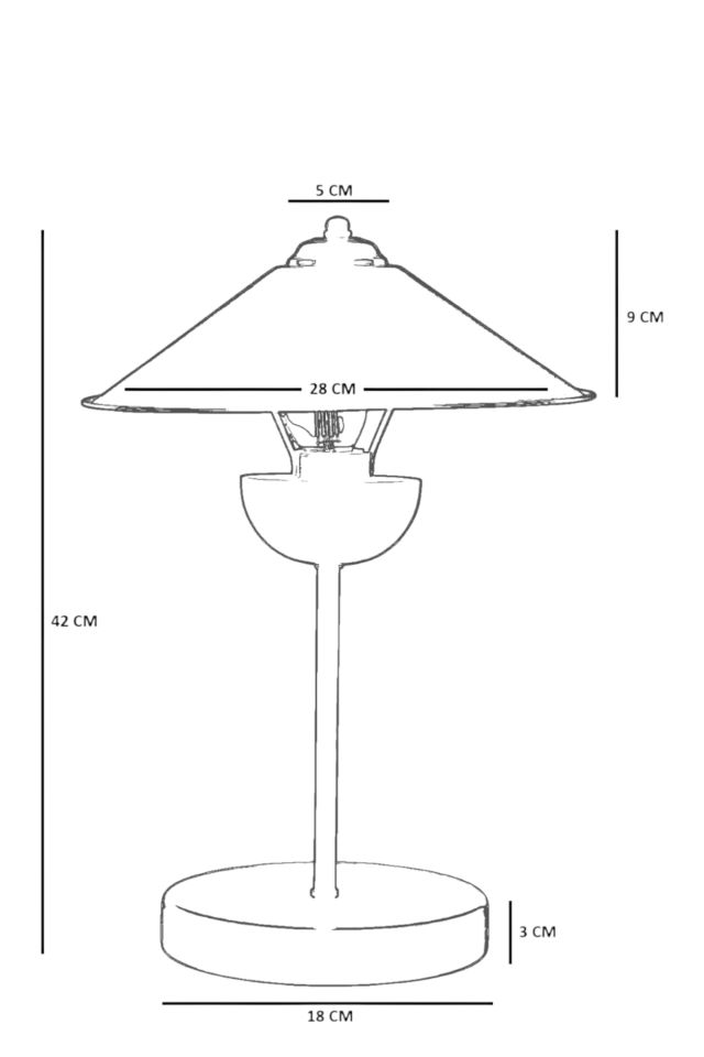 GALE ESKİTME METAL BAŞLIKLI MASA LAMBASI