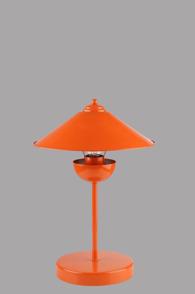 GALE TURUNCU METAL BAŞLIKLI MASA LAMBASI