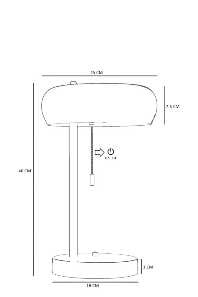 SMİTH SİYAH SARI BAŞLIKLI MASA LAMBASI