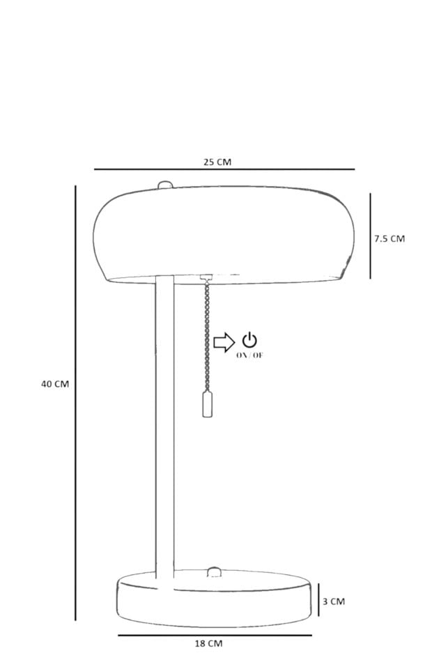SMİTH SİYAH ESKİTME BAŞLIKLI MASA LAMBASI