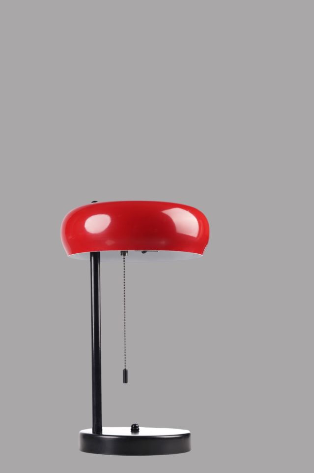 SMİTH SİYAH KIRMIZI BAŞLIKLI MASA LAMBASI