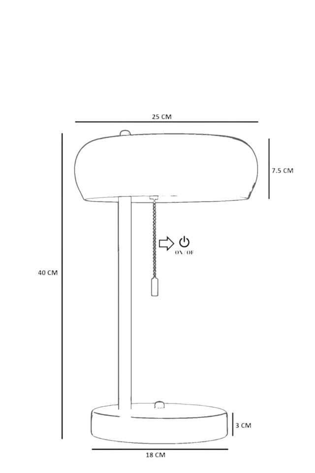 SMİTH SİYAH KIRMIZI BAŞLIKLI MASA LAMBASI
