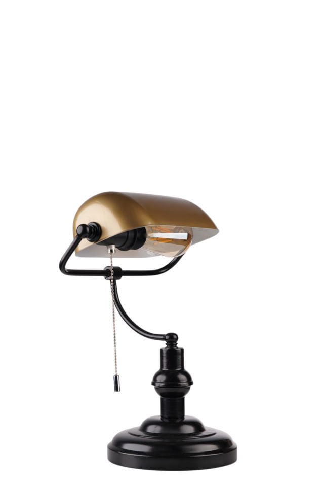 BANKER SİYAH-ESKİTME MASA LAMBASI