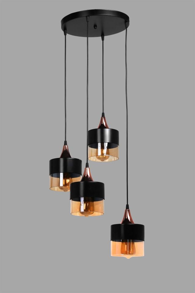 SAHRA 4 LÜ TEPSİLİ SARKIT SİYAH