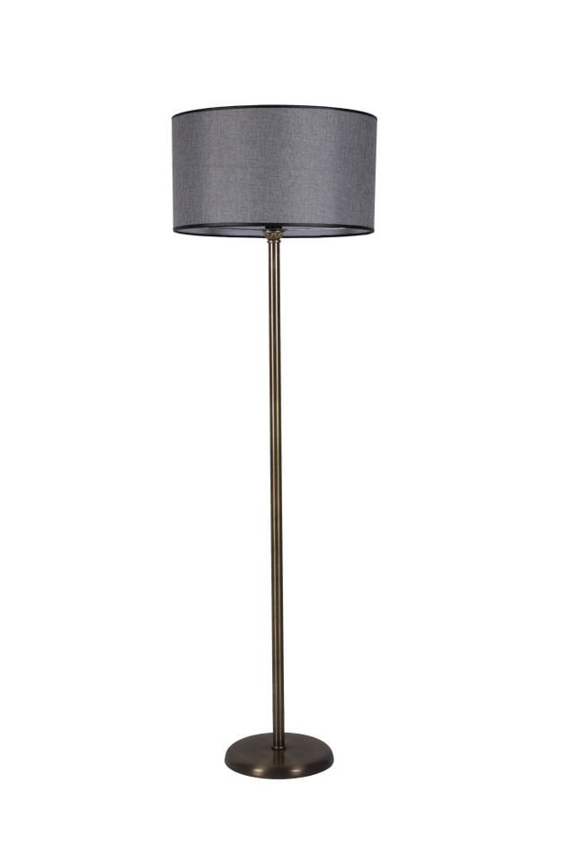 MERCAN LAMBADER ESKİTME SİLİNDİR HASIR GRİ ABAJURLU