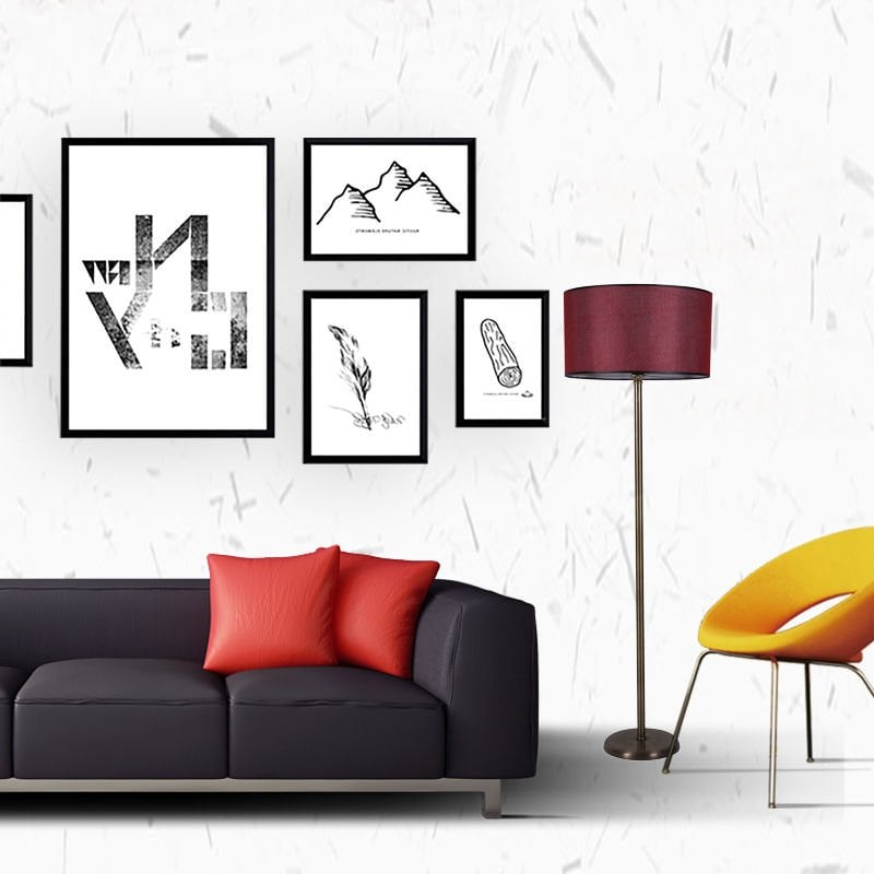 MERCAN LAMBADER ESKİTME SİLİNDİR HASIR BORDO ABAJURLU