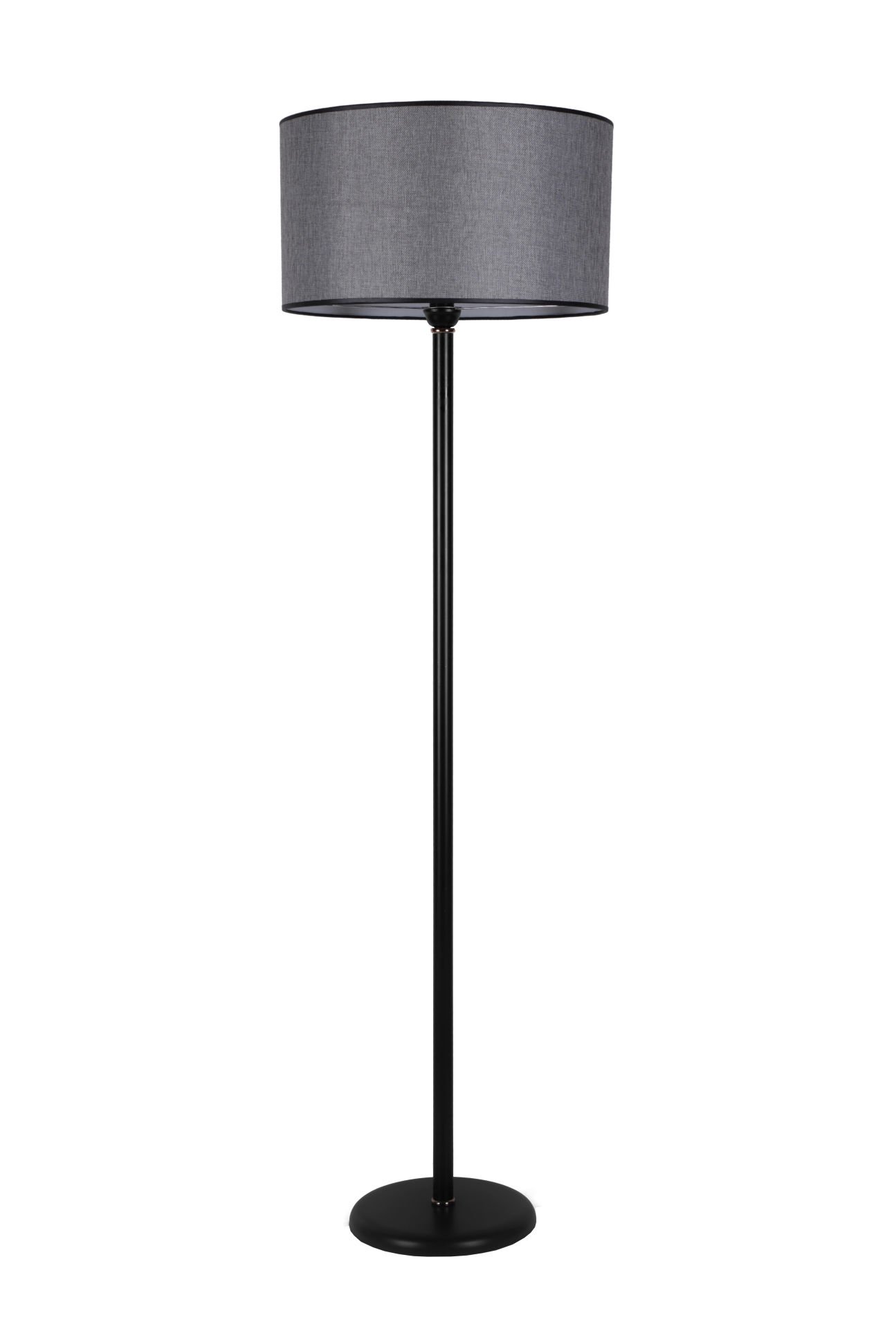 MERCAN LAMBADER SİYAH SİLİNDİR HASIR GRİ ABAJURLU