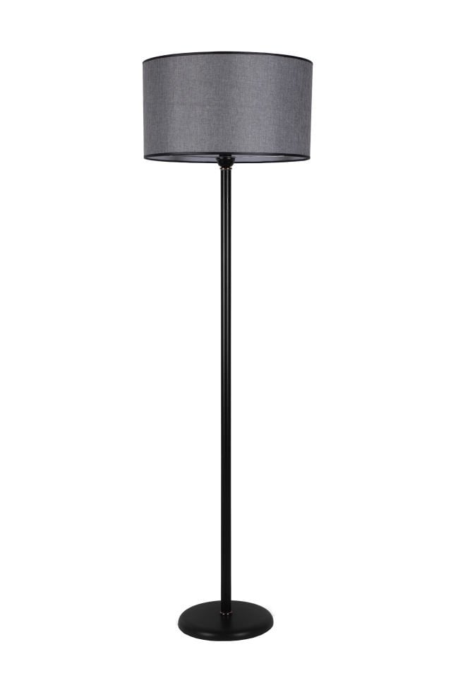 MERCAN LAMBADER SİYAH SİLİNDİR HASIR GRİ ABAJURLU