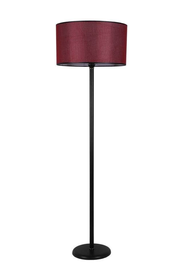 MERCAN LAMBADER SİYAH SİLİNDİR HASIR BORDO ABAJURLU