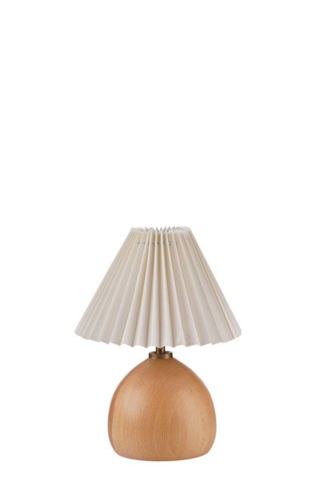 CAMERON NATUREL PİLELİ KREM ABAJURLU MASA LAMBASI