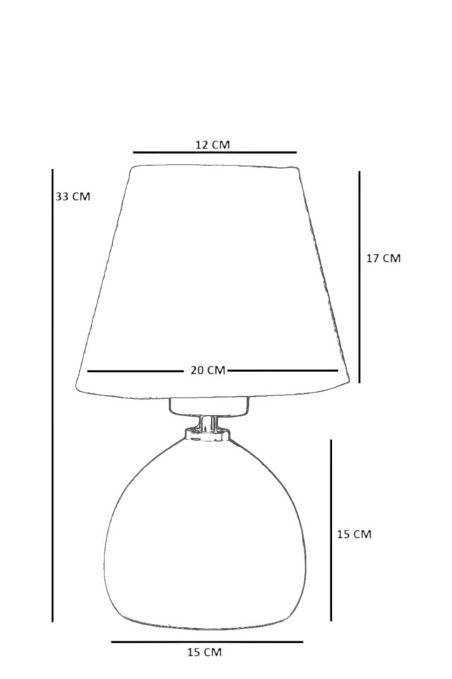 CAMERON NATUREL PETEK ABAJURLU MASA LAMBASI