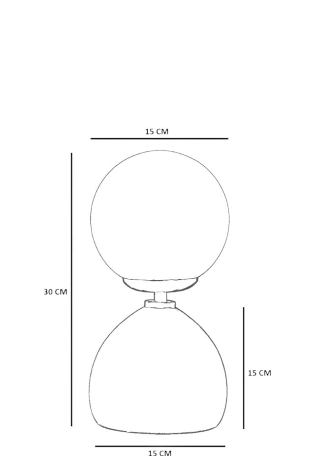 CAMERON NATUREL BEYAZ CAMLI MASA LAMBASI
