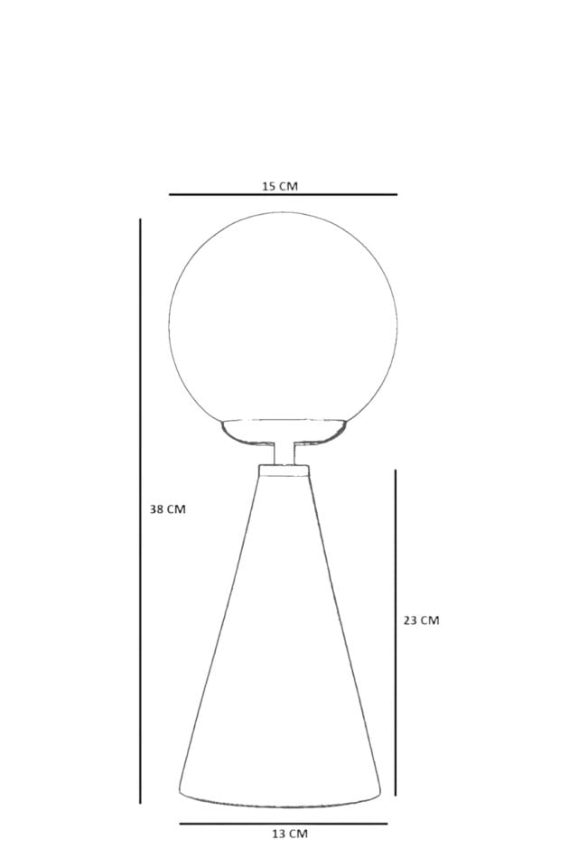 JUNO CEVİZ BEYAZ CAMLI MASA LAMBASI